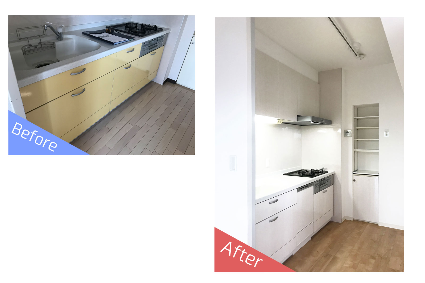 キッチンも新品同様にリフォーム