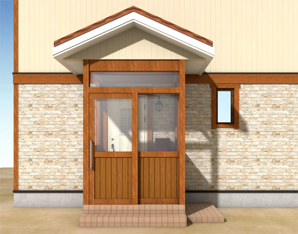 木製玄関風除室のイメージパースも作成できます！